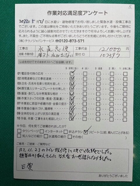 宮城県多賀城市下馬　不凍水栓柱の故障修理と外流し（屋外の洗い場）リフォーム工事の画像